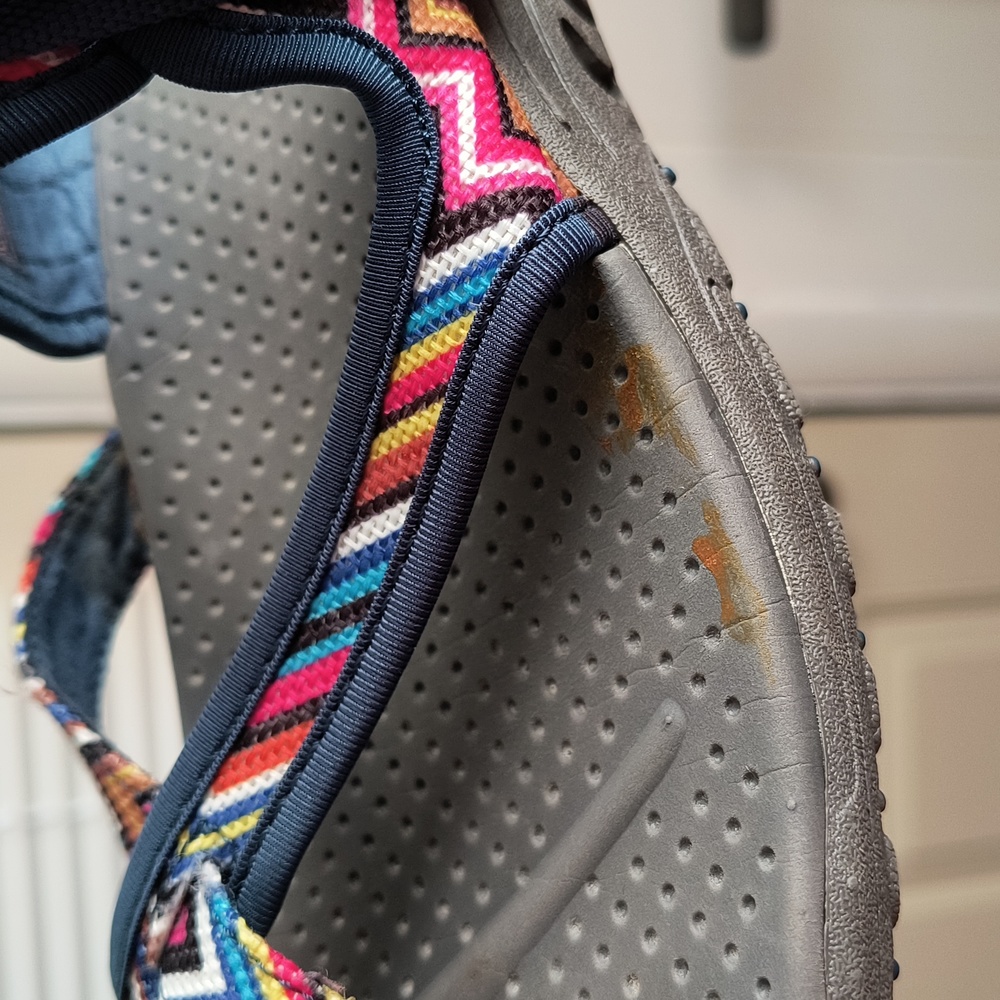 Skechers Reggae Zig Swag 10 Blue Thong Sandals Durable Sole Casual Outdoor - Picture 8 of 8